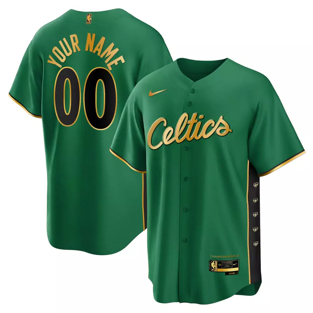 Custom Green Jersey | Boston Celtics | All Stitched Name Patch 2023 Men's Style Fan Gear