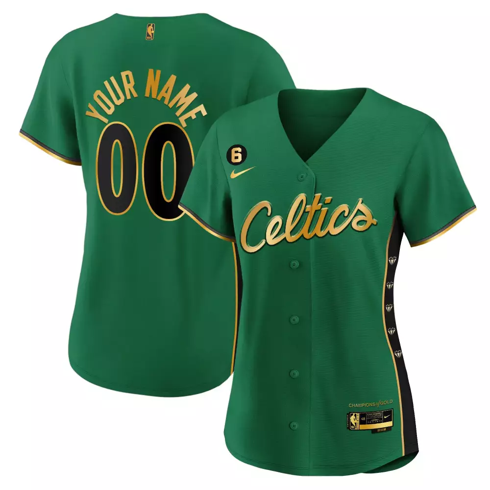 Women's Boston Celtics Green All Stitched Jersey 2023 | Custom Name Patch | Perfect Gift for Fans | For Women & Youth