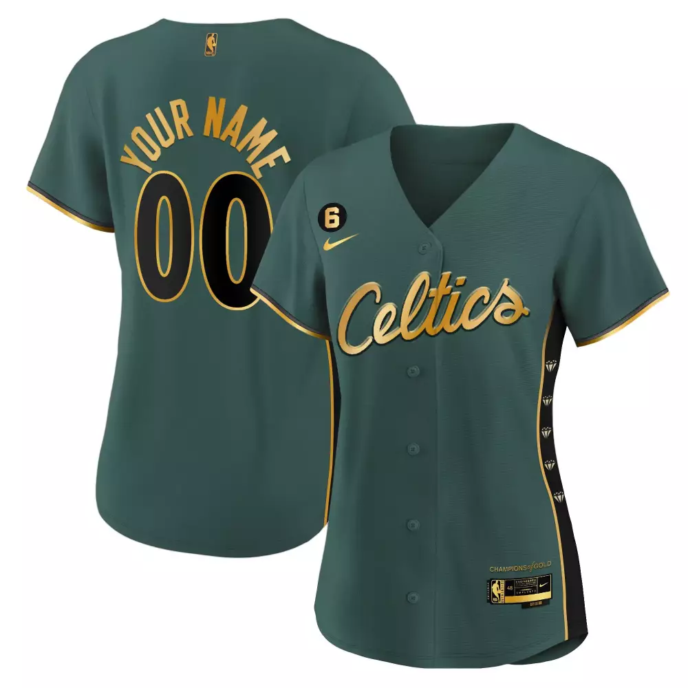 Boston Celtics Women's Custom Stitched Jersey | Green Name Patch 2023 | Stylish Fan Gear for All Ages