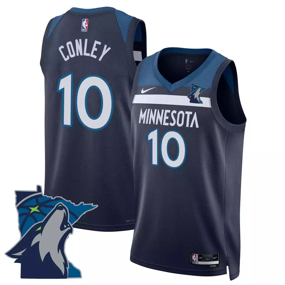 Conley 10 Minnesota Timberwolves White Stitched Jersey | Men's 2023 Style | Game Day Outfit | For Men, Women & Youth