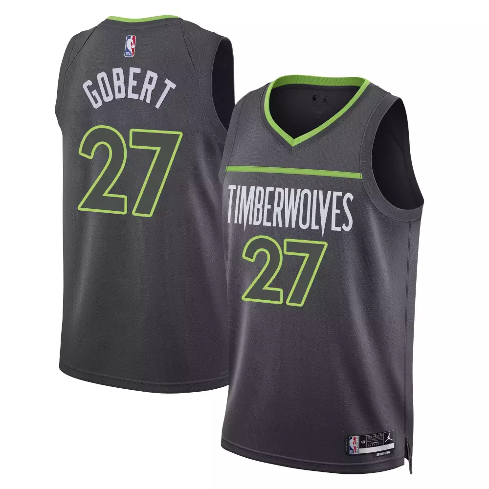 Gobert 27 Minnesota Timberwolves 2023 Gray Stitched Jersey | All Stitched Name Patch | Fan Gear for Men, Women & Youth