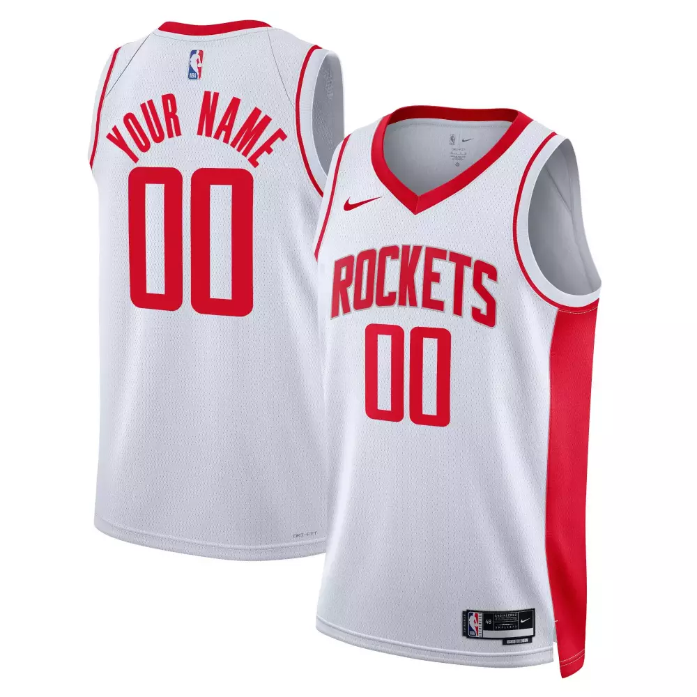 Houston Rockets Custom Stitched Jersey | White 2023 Men's Name Patch Style | For Men, Women & Youth