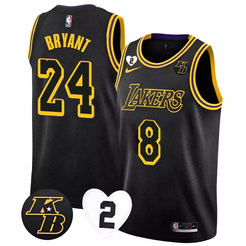 Kobe Bryant 24 Los Angeles Lakers Black Stitched Jersey | 2023 Style | Fan Gear for Men, Women & Youth