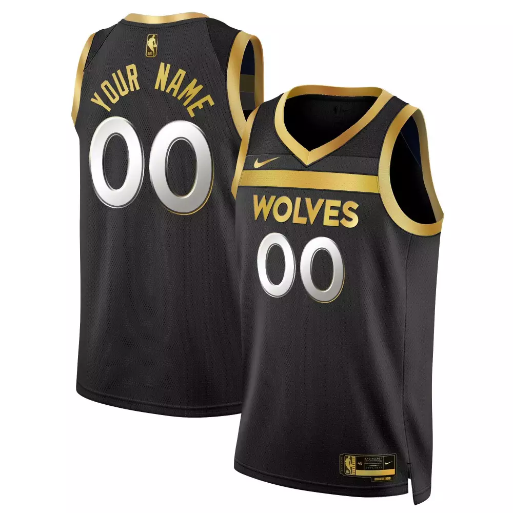 Minnesota Timberwolves Custom All Stitched Jersey | Black Name Patch 2023 | Fan Gear for Men, Women & Youth