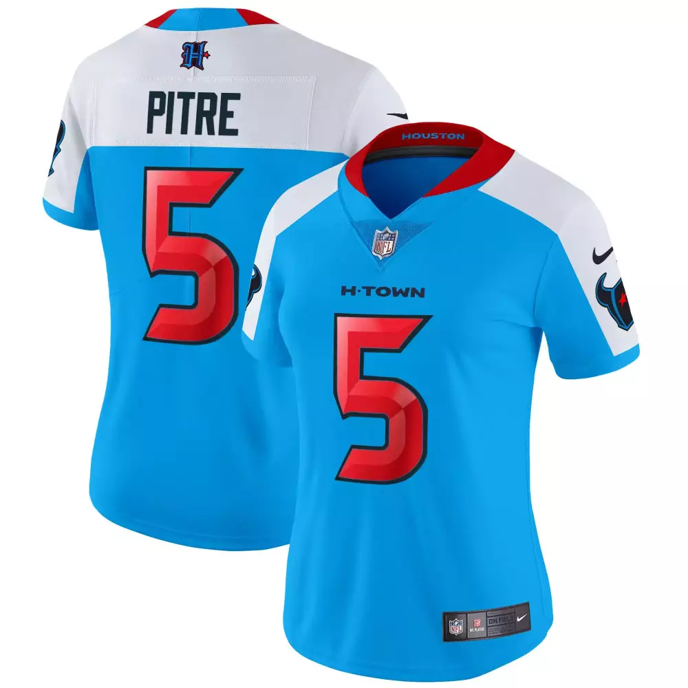 Pitre 5 Houston Texans 2024 Navy All Stitched Jersey | Women's Name Patch Style | Game Day Outfit for Men, Women & Youth