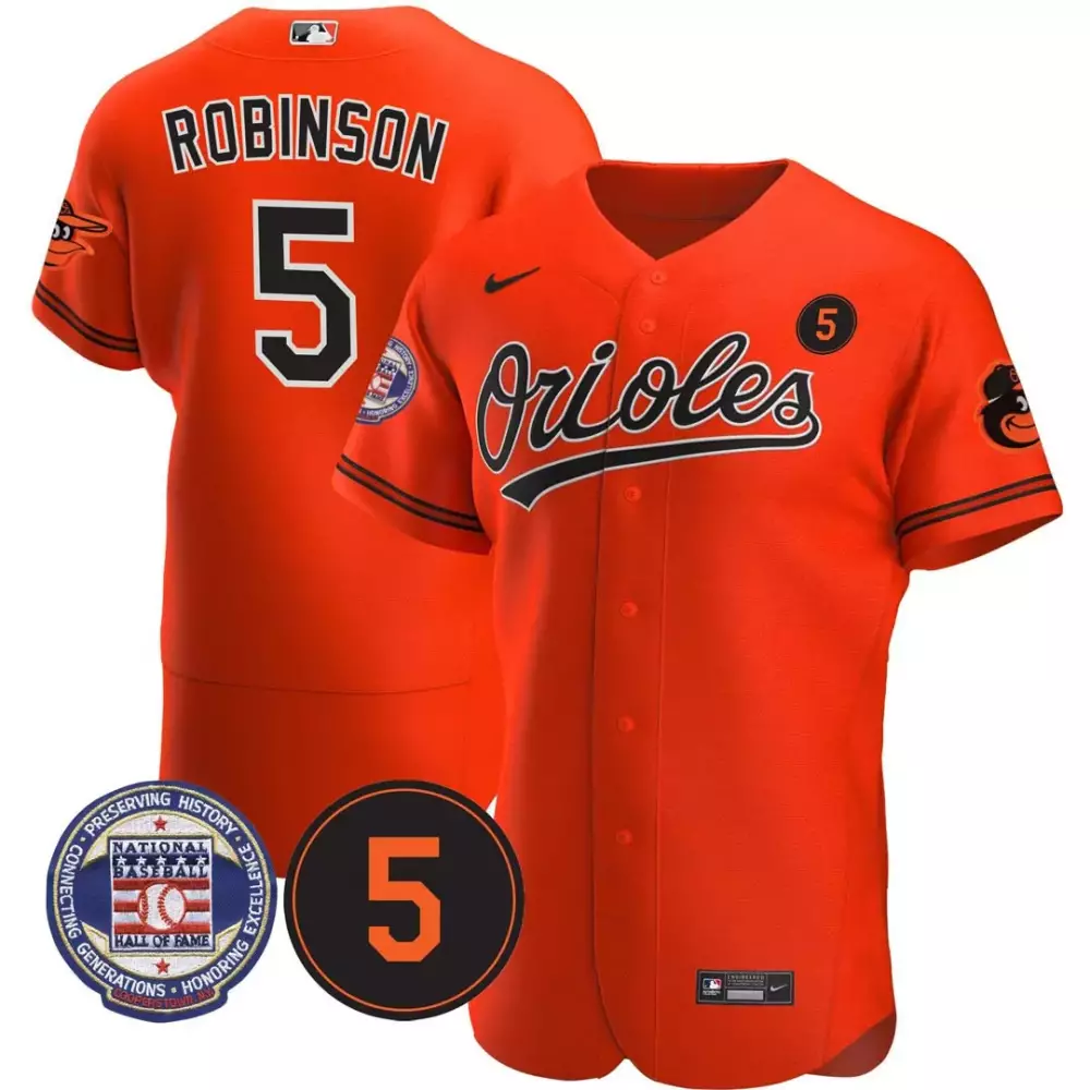 Robinson 5 Baltimore Orioles 2023 All Stitched Jersey | Orange Name Patch Edition | Limited Edition Fan Gear for Men, Women & Youth