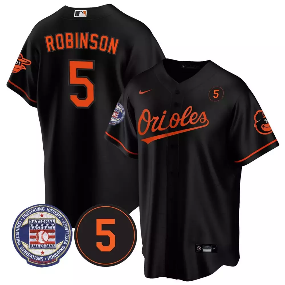 Robinson 5 Baltimore Orioles 2023 Black Stitched Jersey | Style with Name Patch | Limited Edition Fan Gear for Men, Women & Youth