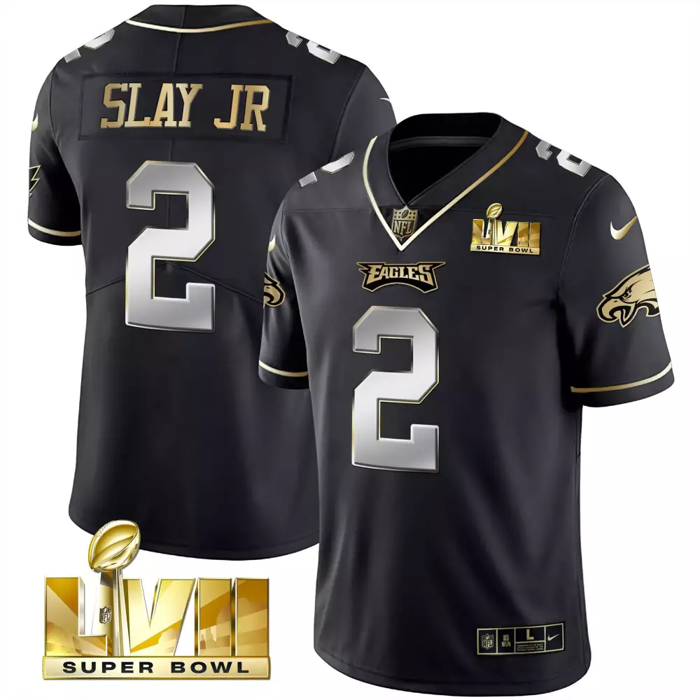 Slay Jr 2 Philadelphia Eagles Black Limited Style Stitched Jersey | 2023 Name Patch | For Men, Women & Youth