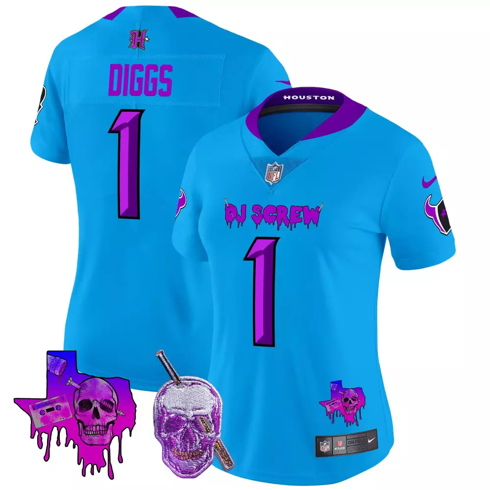 Stefon Diggs Houston Texans Women's DJ Screw Vapor Limited Jersey | All Stitched 2023 | For Men, Women & Youth