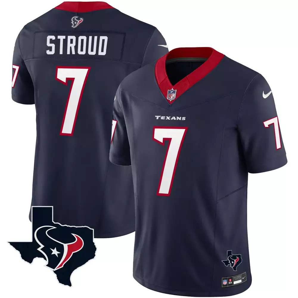 Stroud 7 Houston Texans Navy Jersey | All Stitched Name Patch Style 2023 | Perfect Gift for Fans | For Men, Women & Youth
