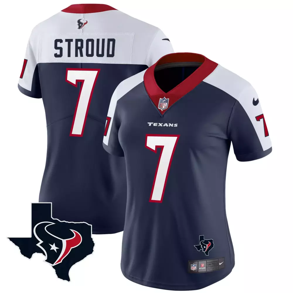 Stroud 7 Houston Texans Women’s Navy Stitched Jersey | 2023 Name Patch | For All Fa