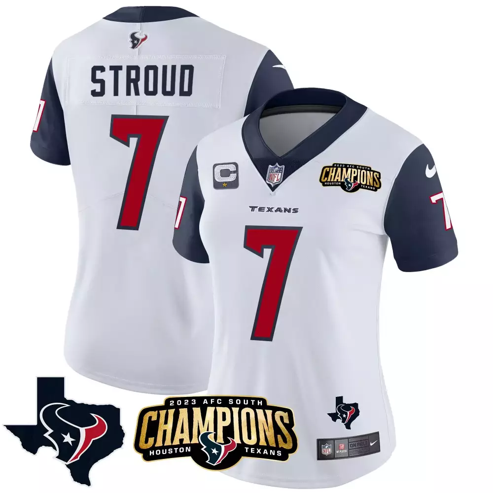 Stroud 7 Houston Texans Women's Stitched White Jersey | 2023 AFC South Champions | Limited Edition Fan Gear | For Men, Women & Youth