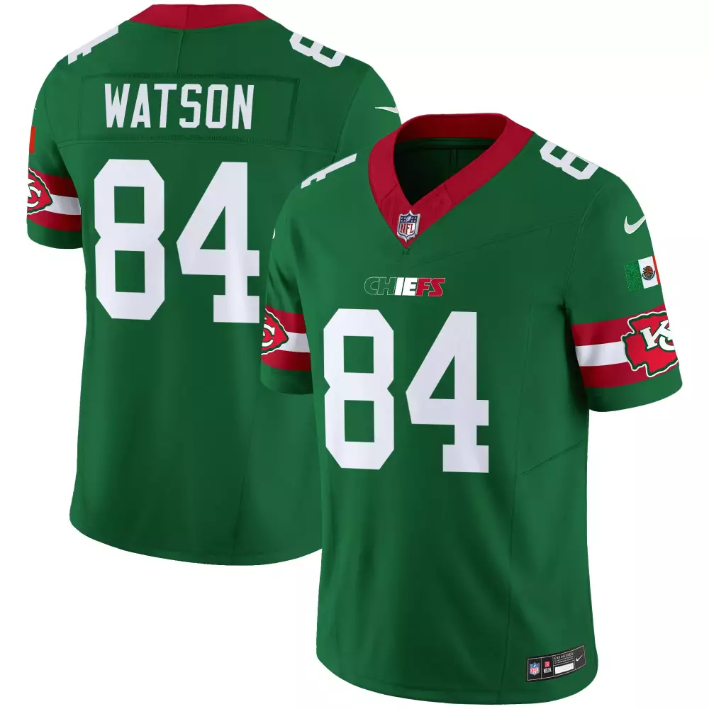 Watson 84 Kansas City Chiefs Green Stitched Jersey | Men's Style 2023 | Fan Gear for Men, Women & Youth
