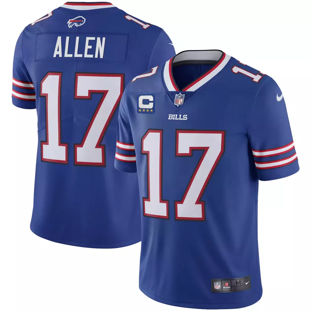 Allen 17 Buffalo Bills Men's Blue All Stitched Jersey | Name Patch 2023 | Fan Gear for Game Day | For Men, Women & Youth