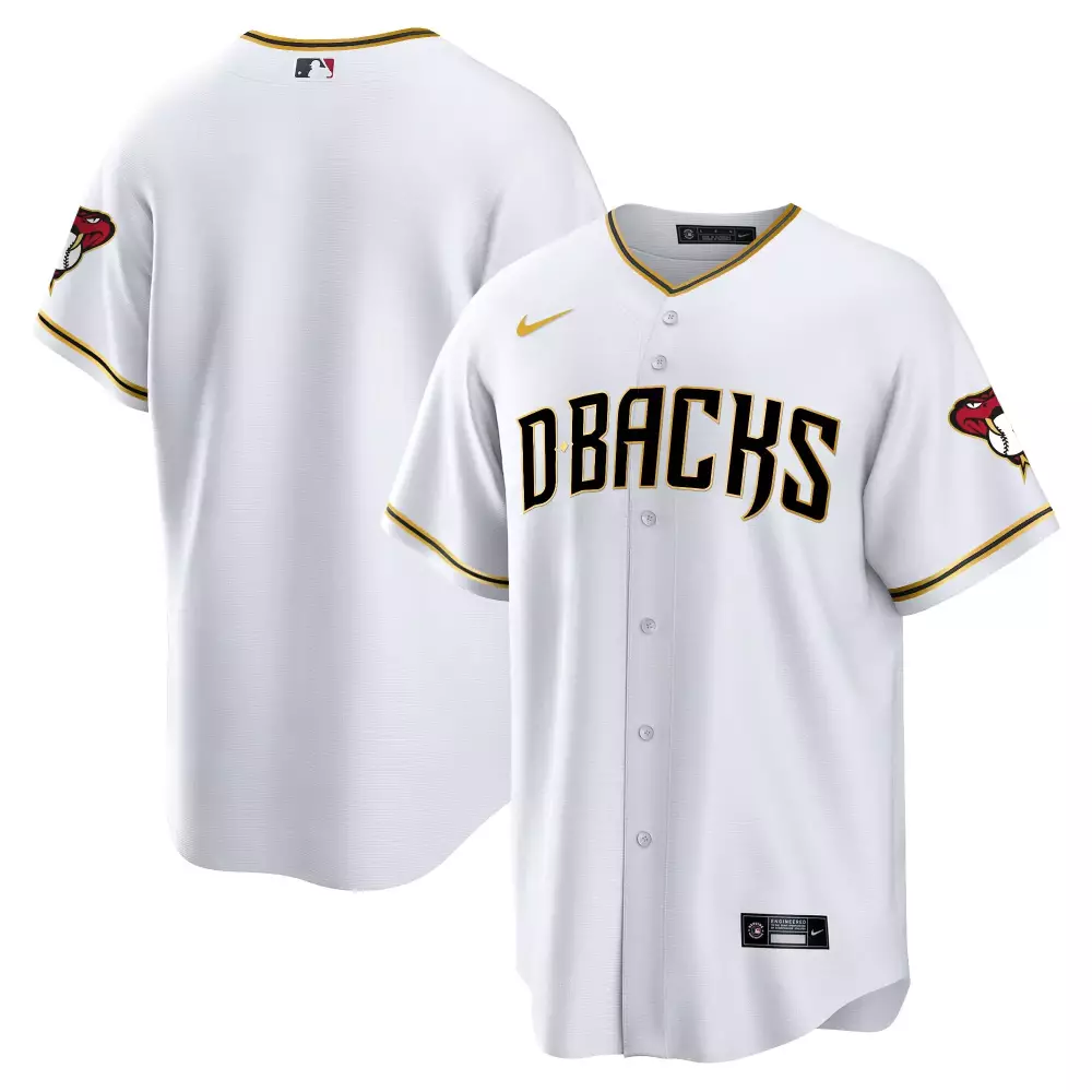 Arizona Diamondbacks White All Stitched Jersey | Name Patch Style for 2023 | For Men, Women & Youth