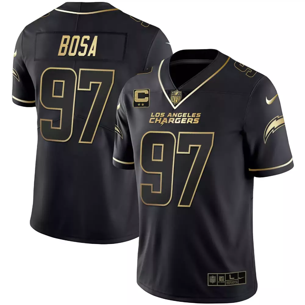 Bosa 97 Los Angeles Chargers Men's Black Stitched Jersey | Name Patch for 2023 | For Men, Women & Youth