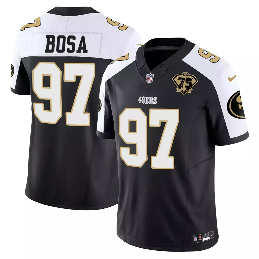 Bosa 97 San Francisco 49ers 2023 Men's Black Stitched Jersey | Name Patch Style | For Men | For Men, Women & Youth