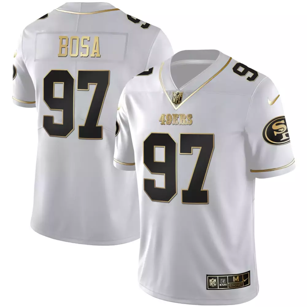 Bosa 97 San Francisco 49ers 2023 Men's White Stitched Jersey | Name Patch Style | For Men | For Men, Women & Youth