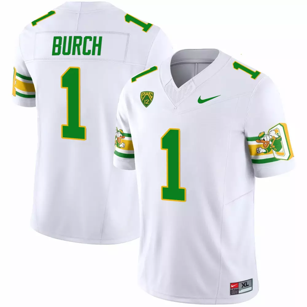 Burch 1 Oregon Ducks 1984 Throwback Black Stitched Jersey | Name Patch | Limited Edition | For Men, Women & Youth