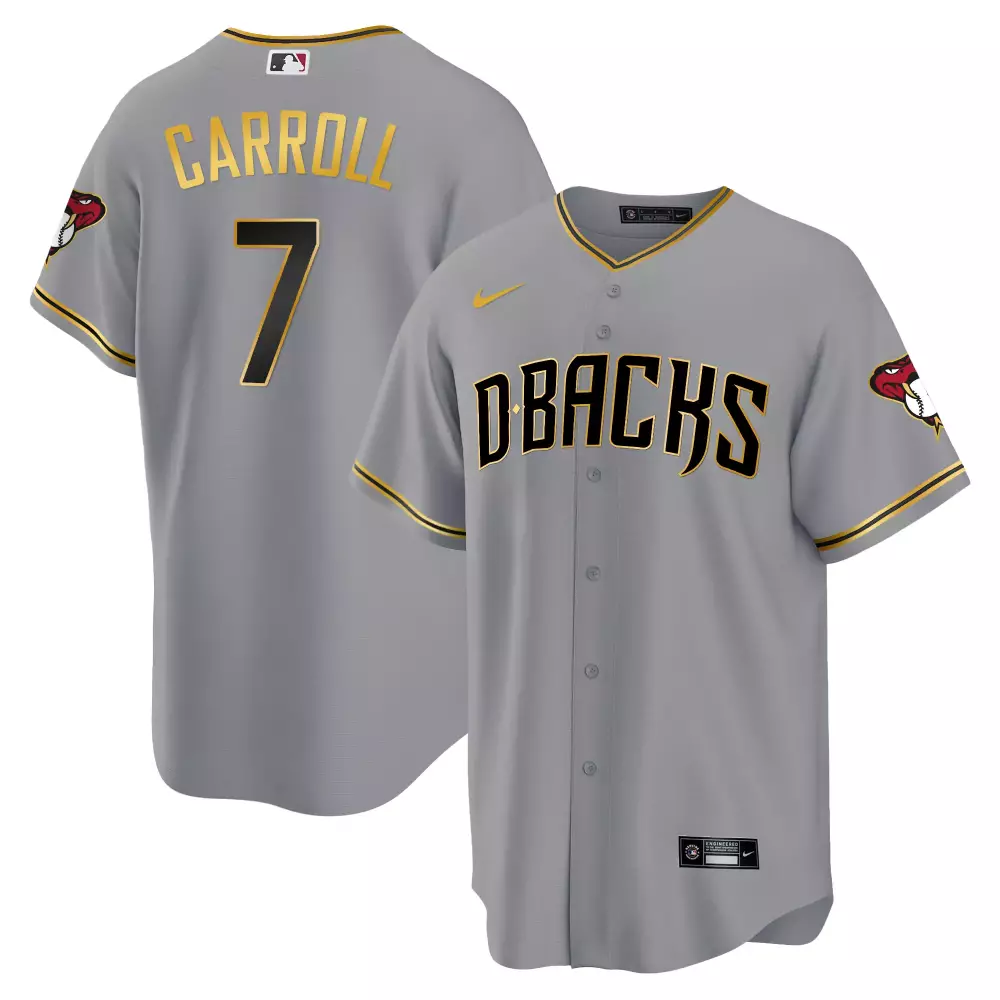 Carroll 2023 Arizona Diamondbacks Jersey | White Stitched | Name Patch | For Men, Women & Youth
