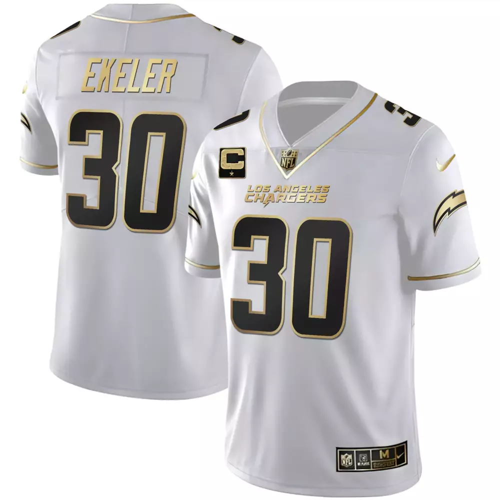 Ekeler 30 Los Angeles Chargers White Stitched Jersey | 2023 Men's Style with Name Patch | Game Day Outfit | For Men, Women & Youth
