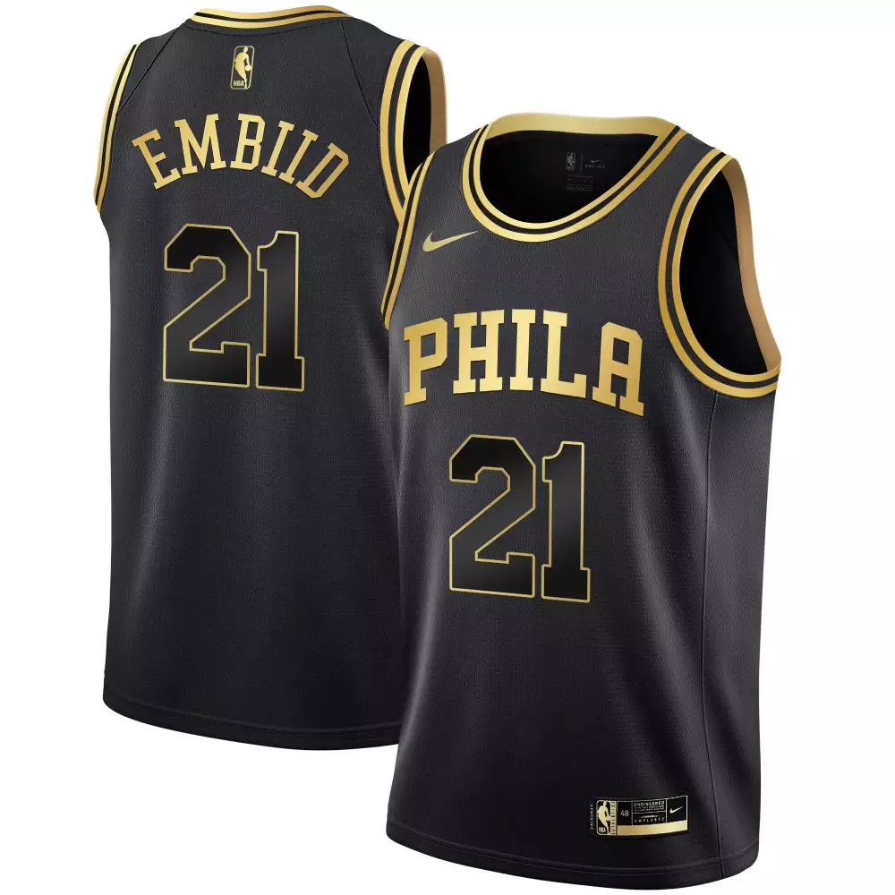 Embiid 21 Philadelphia 76ers Men's Black All Stitched Jersey | 2023 Name Patch | Game Day Outfit for Men, Women & Youth