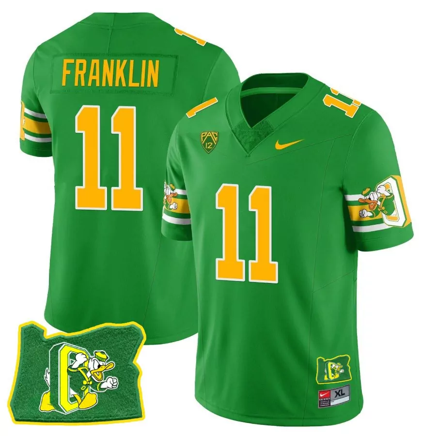 Franklin 11 Oregon Ducks 2023 Stitched Yellow Jersey | Name Patch | Limited Edition Fan Gear for Men, Women & Youth