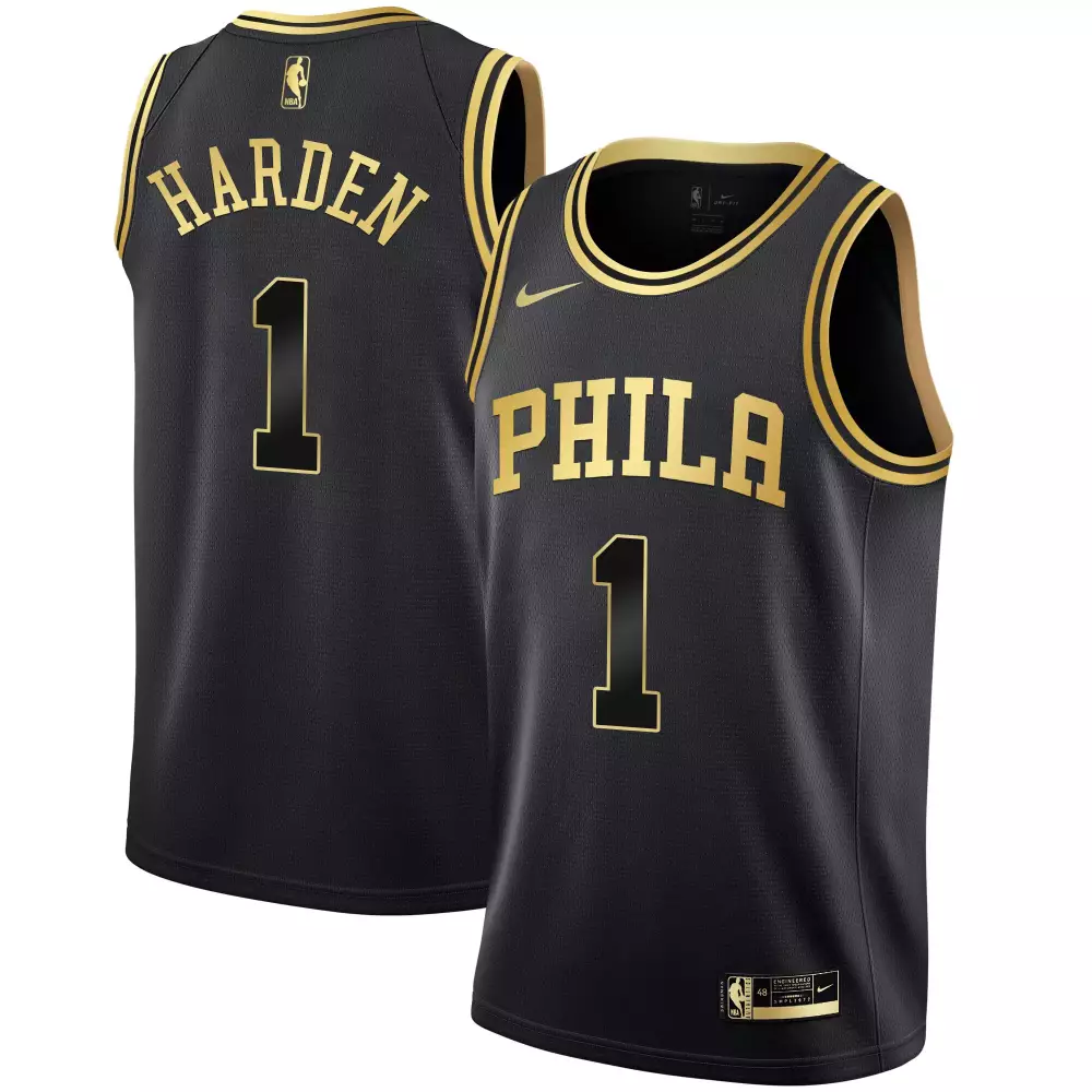 Harden 1 Philadelphia 76ers Men's Black Stitched Jersey | 2023 Name Patch | Classic Style | Fan Gear for Men