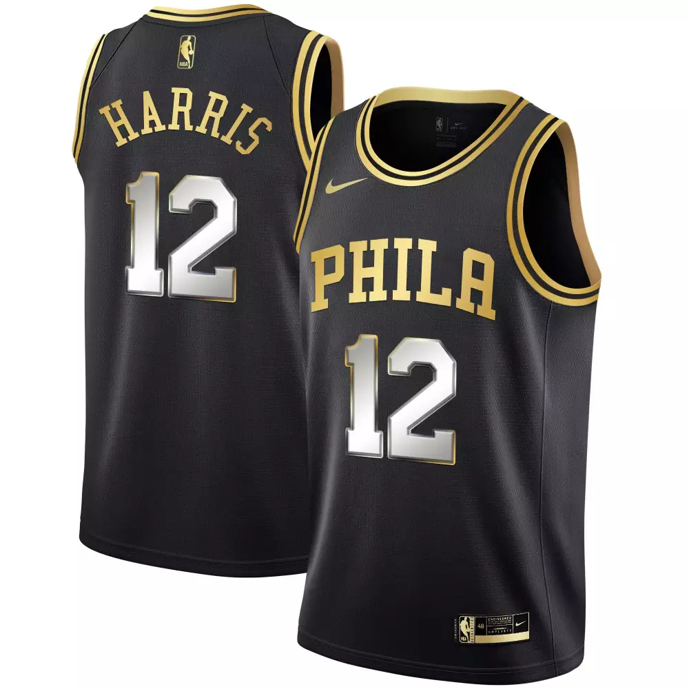 Harris 12 Philadelphia 76ers Men's Black Stitched Jersey | 2023 Name Patch | Classic Style | Fan Gear for Men