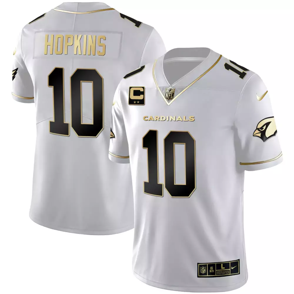 Hopkins 10 Arizona Cardinals White All Stitched Jersey | Name Patch | Men's 2023 Style | Fan Gear for Men, Women & Youth