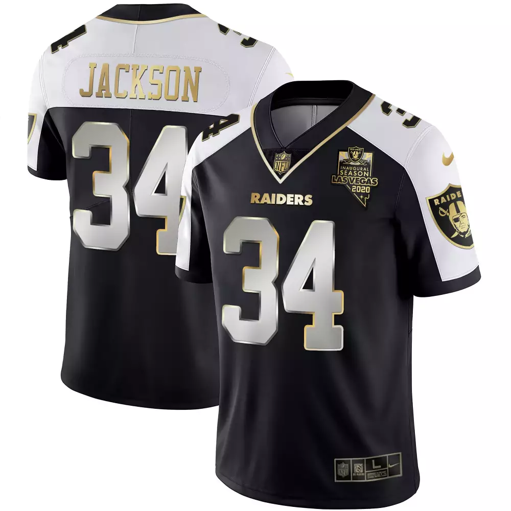 Jackson 34 Las Vegas Raiders 2023 Men's White Vapor Jersey | All Stitched | Fan Gear | For Men, Women & Youth