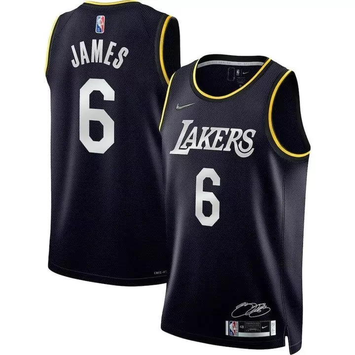 LeBron James 6 Los Angeles Lakers Yellow Stitched Jersey with Name Patch 2023 | Men's All Stitched | Limited Edition | For Men, Women & Youth