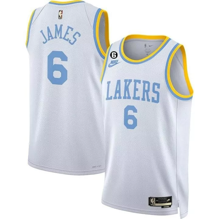 LeBron James 6 Los Angeles Lakers Purple Stitched Jersey with Name Patch 2023 | Men's All Stitched | Game Day Outfit | For Men, Women & Youth