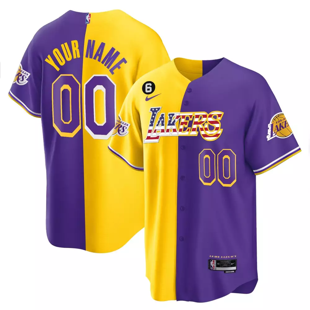 Men's Custom Stitched Los Angeles Lakers Jersey | Purple & Yellow | 2023 Style | Fan Gear | For Men, Women & Youth