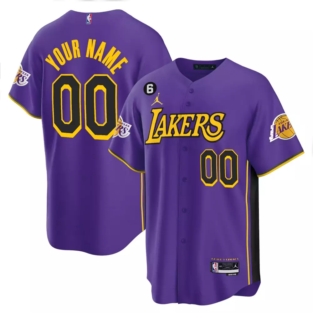 Los Angeles Lakers Purple Stitched Jersey 2023 | Your Name 00 for Men | Replica Fan Gear | For Men, Women & Youth