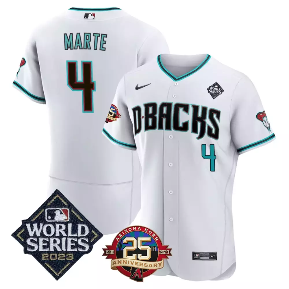 Marte 4 Arizona Diamondbacks 1998 Purple Vapor Jersey | Embroidered Patch Edition | Fan Gear for Men, Women & Youth