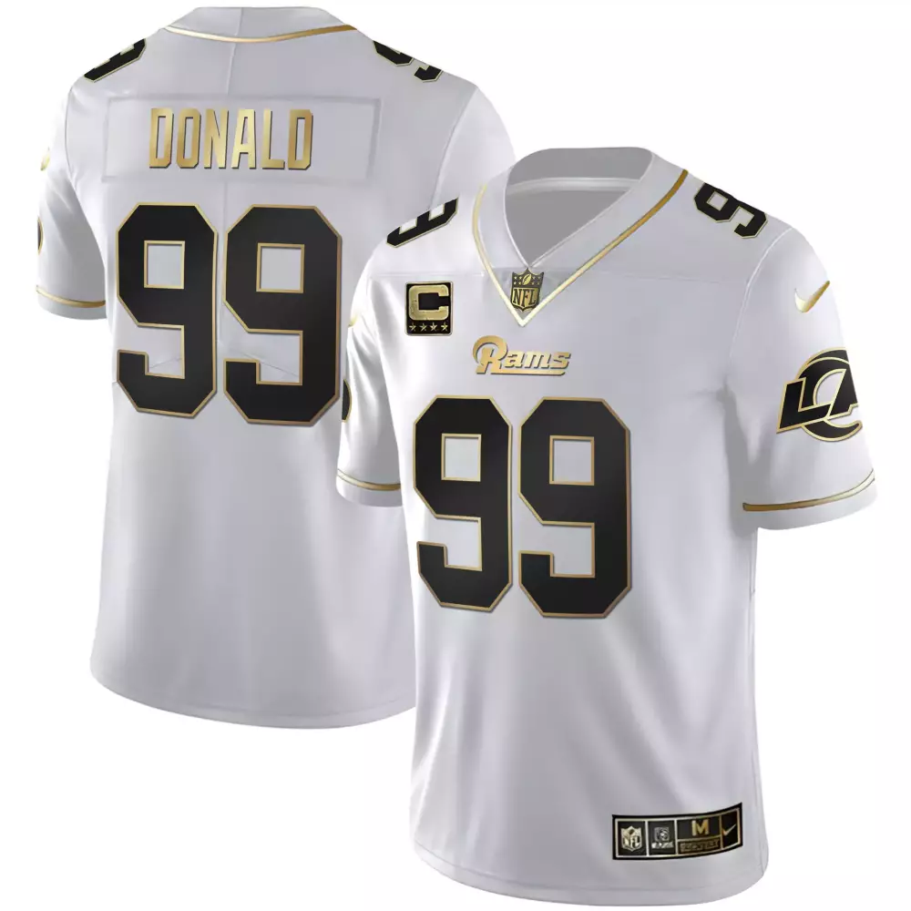 Aaron Donald 99 Los Angeles Rams 2023 White Stitched Jersey | Name Patch | Game Day Outfit for Men, Women & Youth