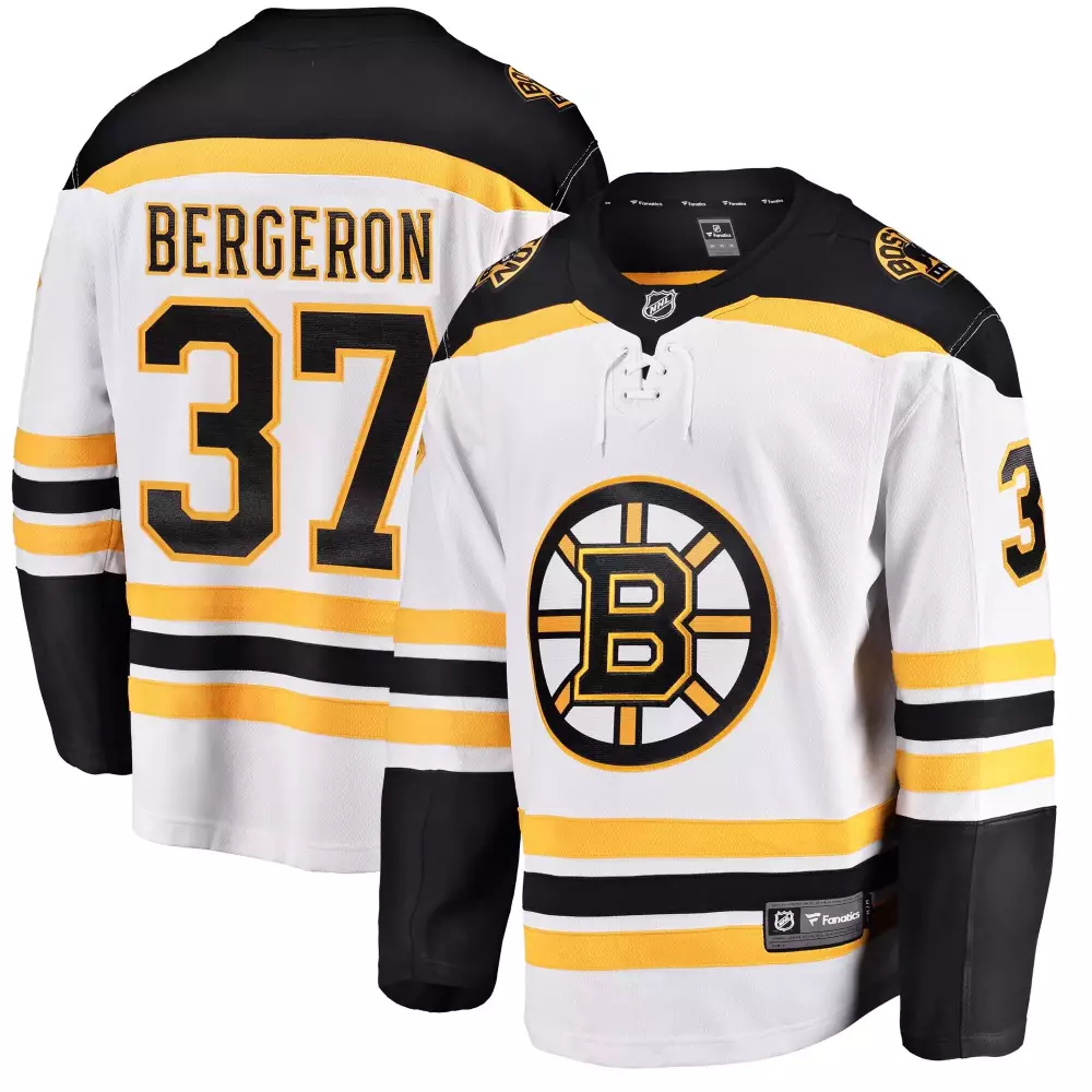 Men's Boston Bruins Bergeron 37 Stitched Jersey | White with Name Patch 2023 | Fan Gear for Game Day | For Men, Women & Youth