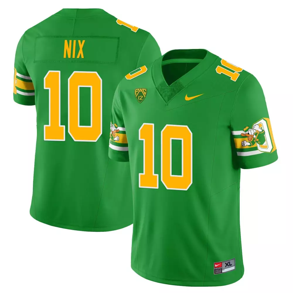 Nix 10 Oregon Ducks 1984 Stitched Jersey | Green Style Name Patch for Men, Women & Youth | Classic Fan Gear