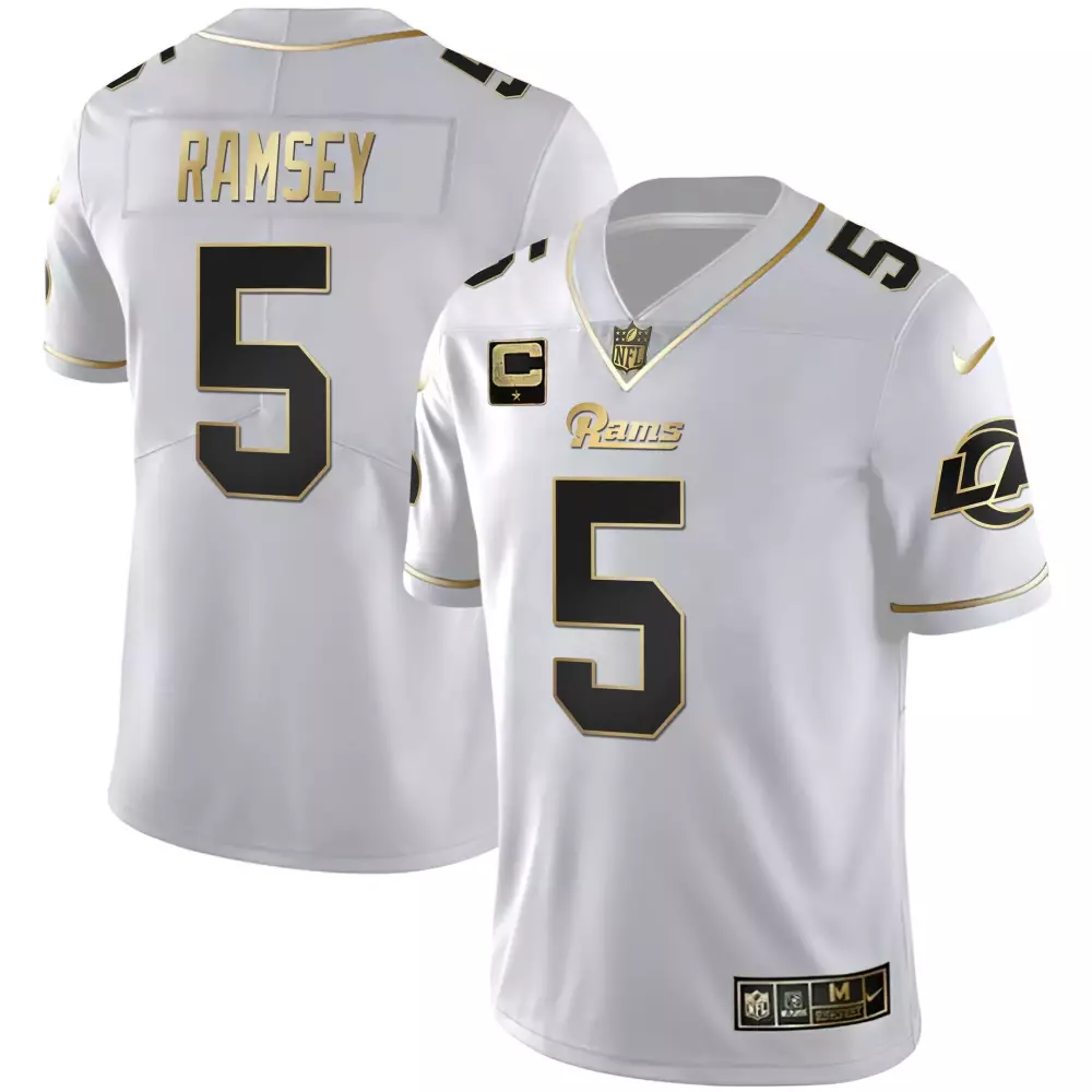 Ramsey 5 Los Angeles Rams White Stitched Jersey | 2023 Name Patch | Limited Edition Fan Gear for Men, Women & Youth