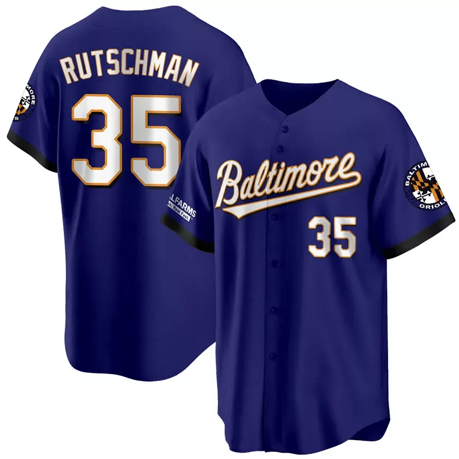 Rutschman 35 Baltimore Orioles 2025 White Stitched Vapor Jersey | Spring Training Patch | Game Day Outfit | For Men, Women & Youth