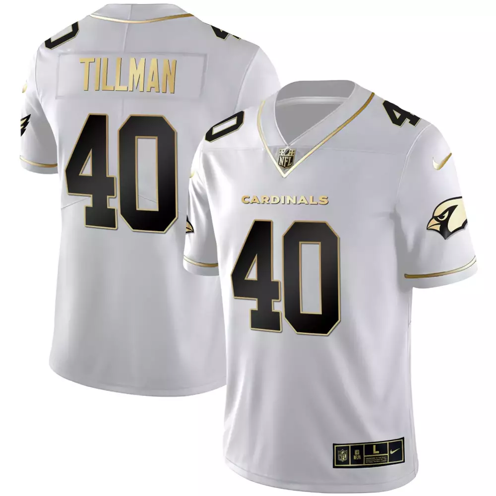 Tillman 40 Arizona Cardinals White Stitched Jersey | 2023 Name Patch Edition | Fan Gear for Men, Women & Youth