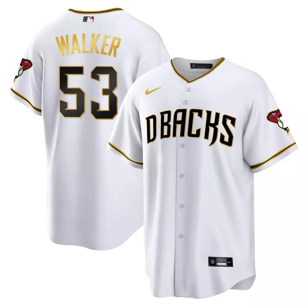 Walker 53 Arizona Diamondbacks White All Stitched Jersey | 2023 Name Patch | Limited Edition Fan Gear for Men, Women & Youth
