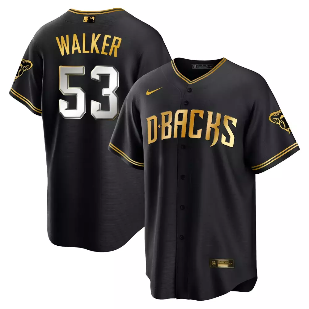 Walker 53 Arizona Diamondbacks Black Stitched Jersey | 2023 Name Patch | Replica Fan Gear for Men, Women & Youth
