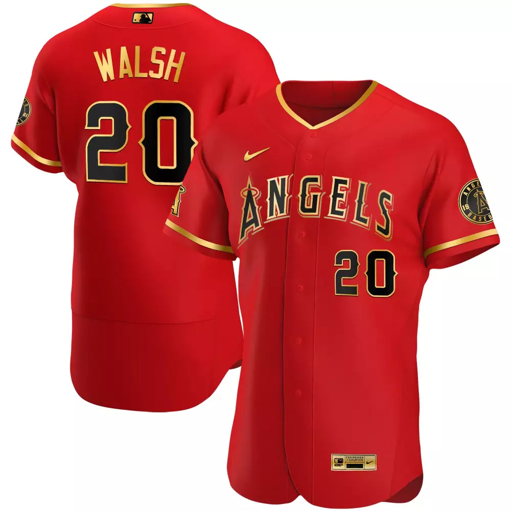 Walsh 20 Los Angeles Angels 2023 White All Stitched Jersey | Men's Name Patch Fan Gear | For Men, Women & Youth