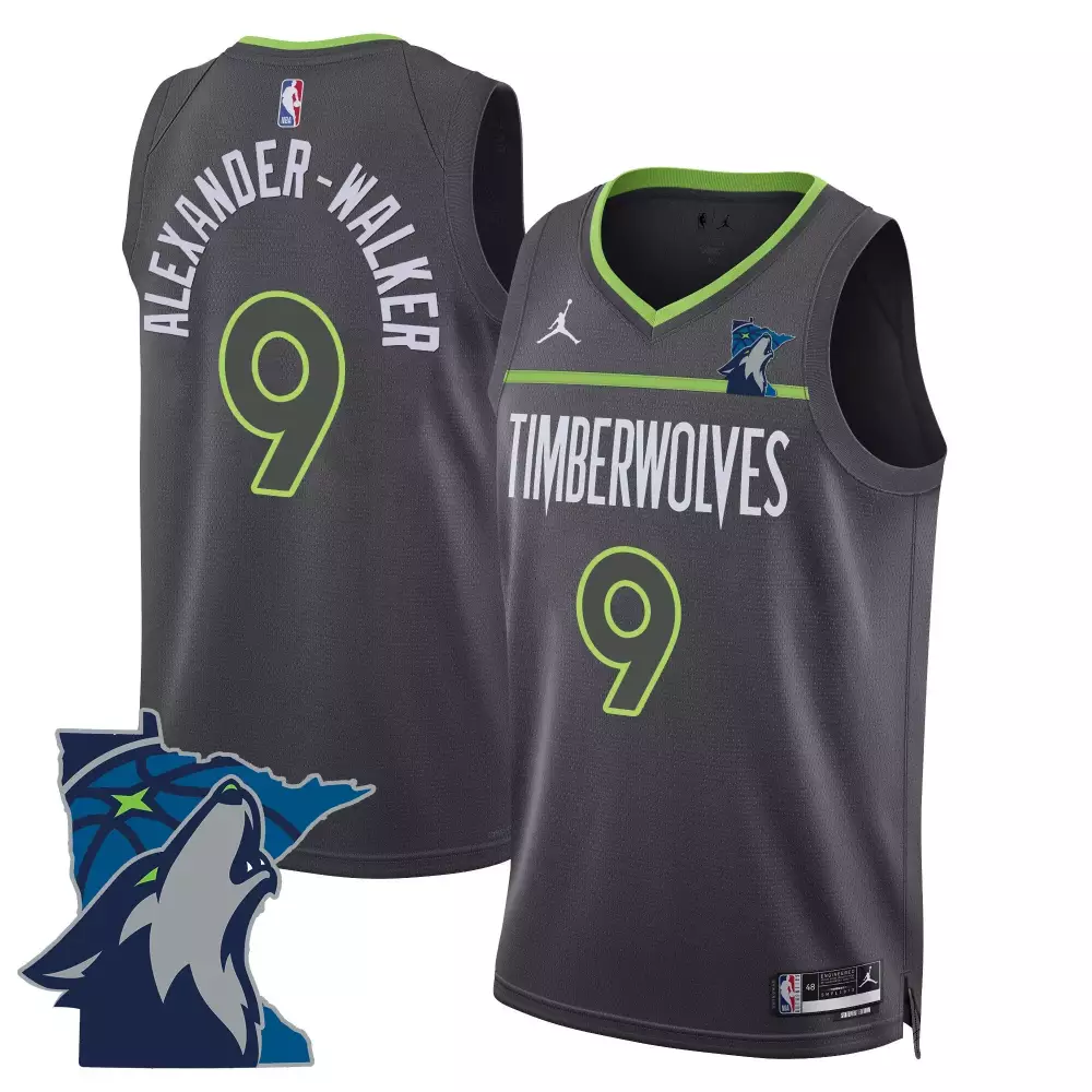 Alexander Walker Men's Navy All Stitched Jersey | Minnesota Timberwolves 2023 Name Patch | Stylish Fan Gear | For Men, Women & Youth