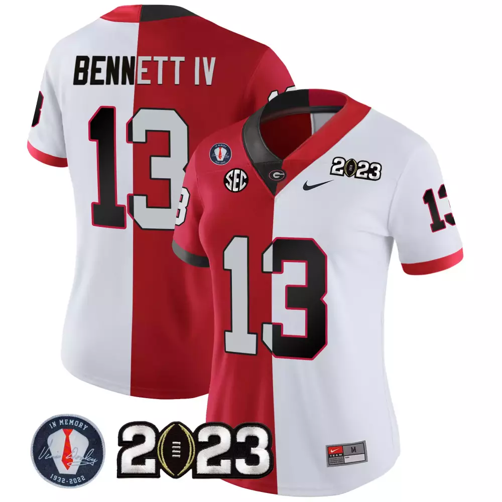 Bennett IV Georgia Bulldogs 2023 Women's Stitched Vapor Jersey | White & Red Design | Replica Fan Gear for Women & Youth