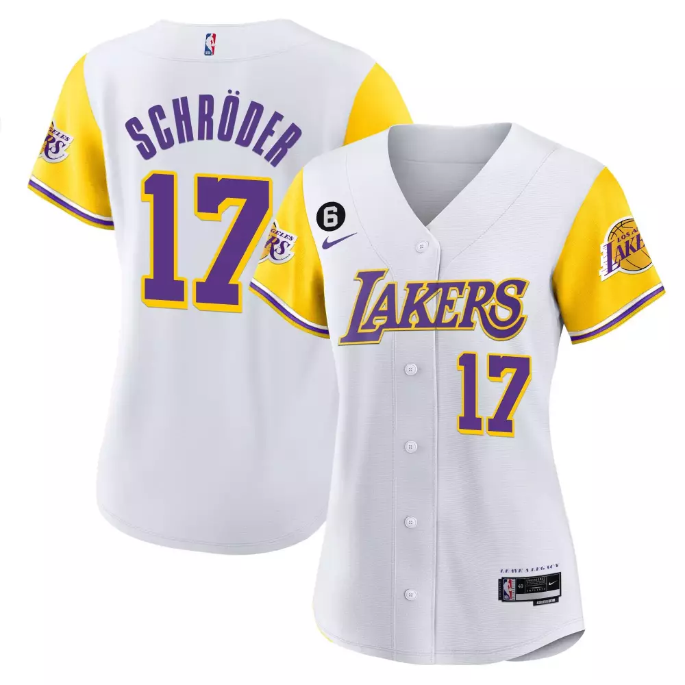 Dennis Schröder 17 Los Angeles Lakers White All Stitched Vapor Jersey | Women's Style | 2023 Fan Gear | For Men, Women & Yout