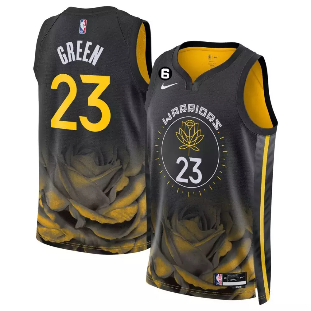 Green 23 Golden State Warriors 2023 Stitched Vapor Jersey | Black Edition | Fan Gear for Men, Women & Youth