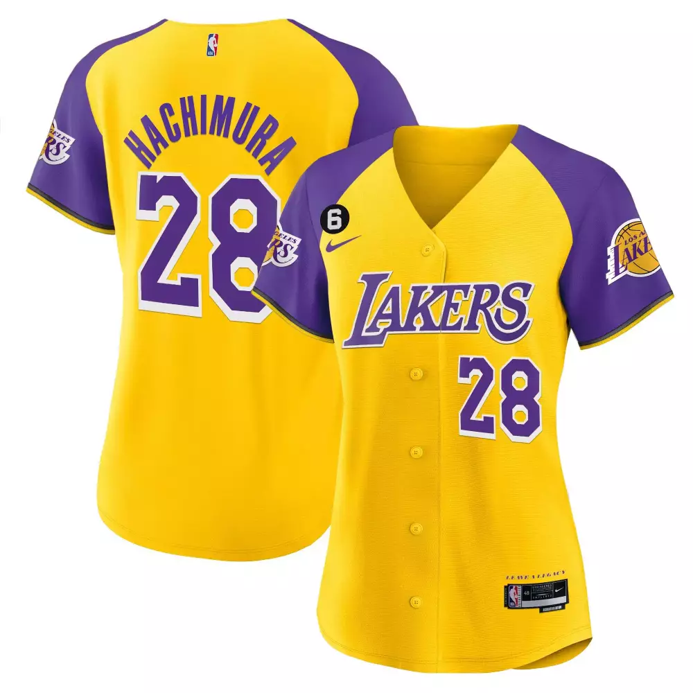 Hachimura 28 Women's Los Angeles Lakers Yellow Stitched Vapor Jersey | 2023 Limited Edition | Fan Gear for Men, Women & Youth